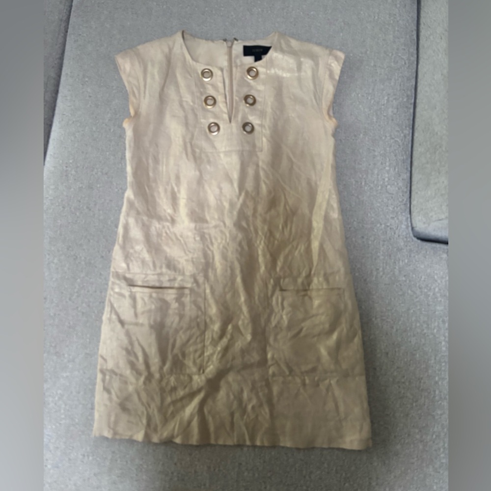 J Crew Elegant Cream Sleeveless Dress